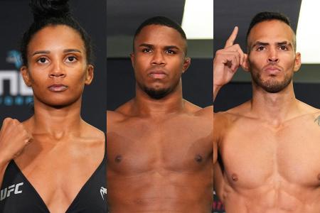 Ravena Oliveira, Felipe Franco e Antônio Trócoli representarão o Brasil neste sábado (21), no UFC Londres