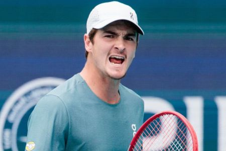 João Fonseca em ação no Masters 1000 de Miami