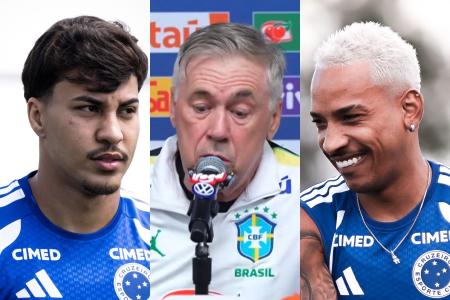 Kaio Jorge, Carlo Ancelotti e Matheus Pereira