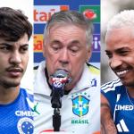 Ancelotti elogia e é direto sobre chances de Kaio Jorge e Matheus Pereira na Seleção