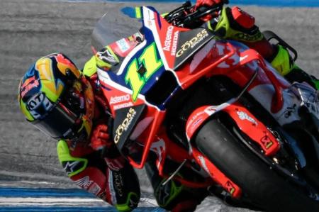Diogo Moreira, piloto da LCR Honda, em ação na primeira etapa da MotoGP