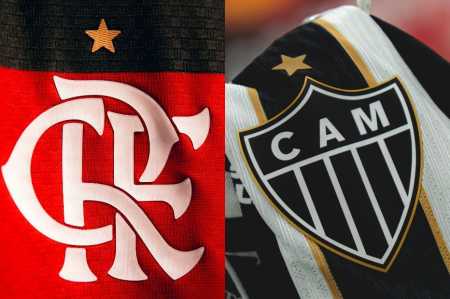 Escudos de Flamengo e Atlétioo