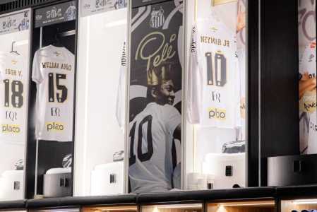 Vestiário do Santos antes de jogo contra o Internacional