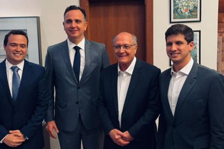 Rodrigo Pacheco em jantar com Alckmin e cúpula do PSB