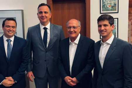 Rodrigo Pacheco em jantar com Alckmin e cúpula do PSB
