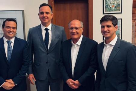 Rodrigo Pacheco em jantar com Alckmin e cúpula do PSB