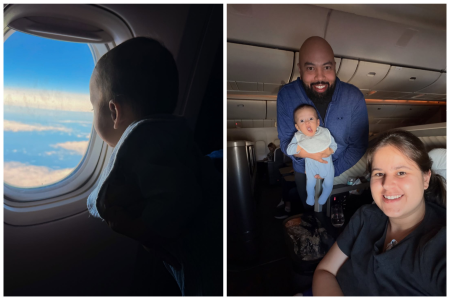 Foi a primeira viagem de Paulo, com apenas quatro meses • Reprodução / Matheus Bortone