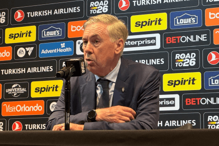Ancelotti em coletiva após derrota do Brasil