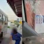 Vídeo: homem apedreja ônibus e agride motorista em Betim após acidente