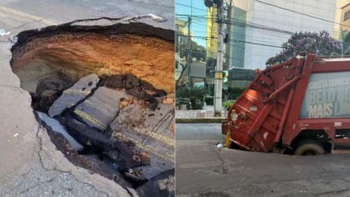 Cratera na Rua Afonso Pena Júnior, entre Ruas Irmãos Kenedy e Rua Luther King