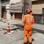 Marquise de imóvel desaba no Bairro Santa Efigênia em Juiz de Fora