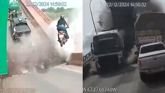 Novas imagens mostram moto voando em tragédia de ponte entre TO e MA; veja