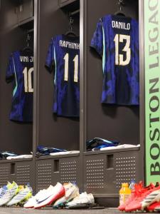Numerações de Vini Jr., Raphinha e Danilo • Rafaek Ribeiro/CBF