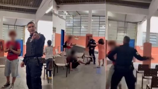Subtenente da PM agride estudantes durante ato em escola no Rio; veja