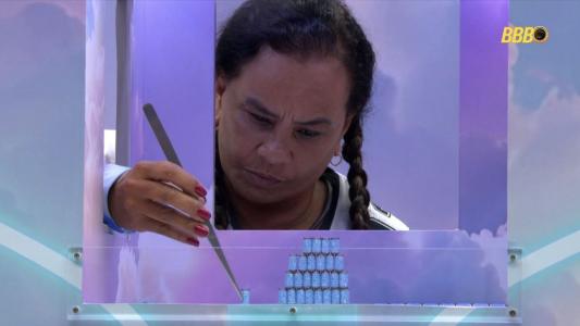 Solange Couto durante a Prova do Anjo