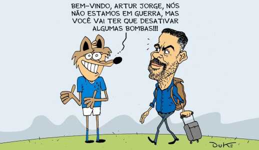 Charge do Duke sobre o acordo do Cruzeiro com Artur Jorge