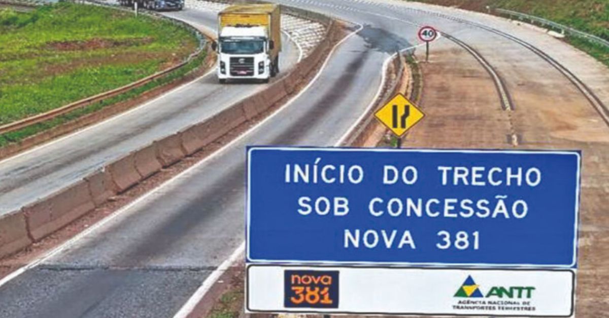 BR-381 tem reajuste de pedágios autoriazado; veja os valores