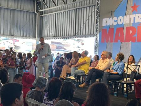 Presidente nacional do PT, Edinho Silva, no evento da ex-prefeita Marília Campos