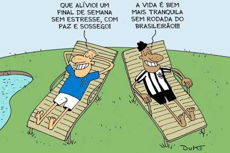 Charge do Duke sobre folga de Atlético e Cruzeiro no Brasileirão