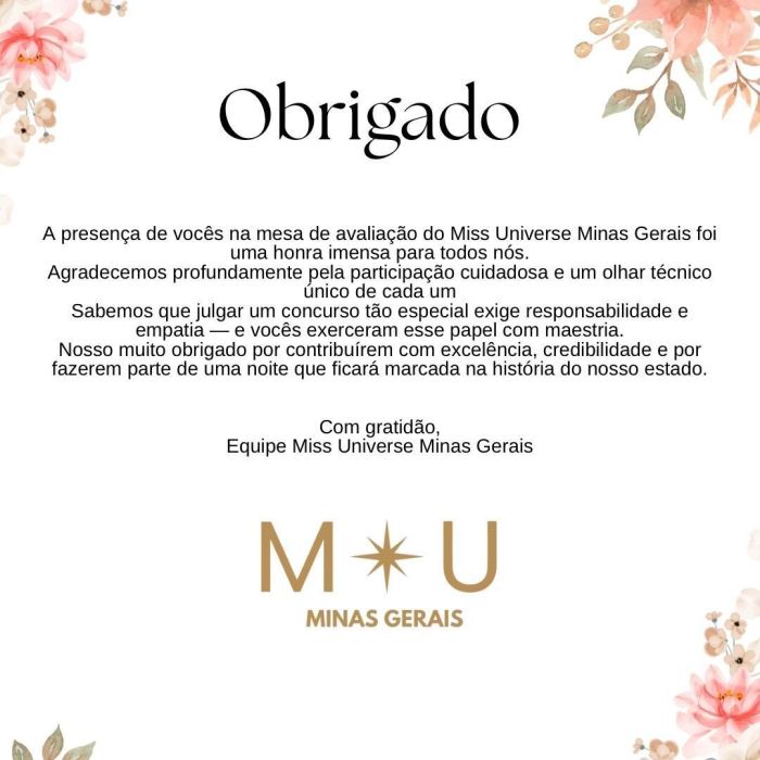 Minha experiência como jurado no Miss Universe Minas Gerais 2026