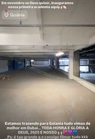 Virginia mostrou a construção da academia nas redes sociais