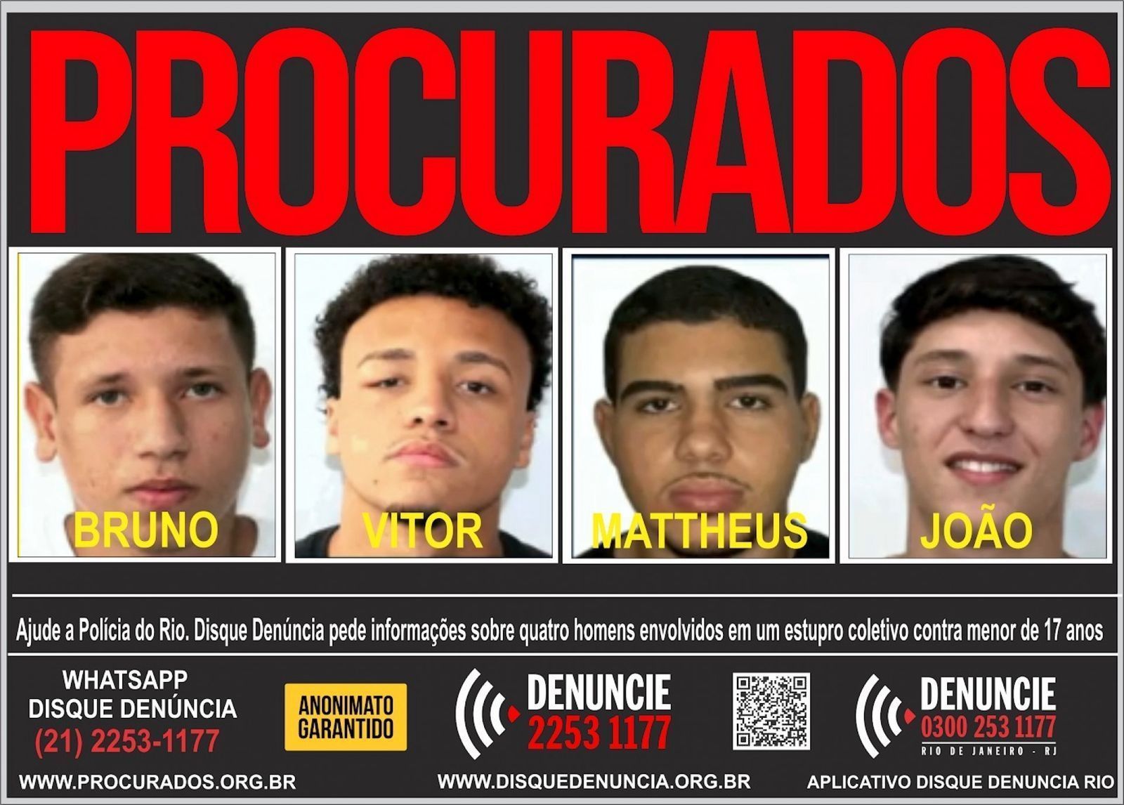 Réus por estupro coletivo contra adolescente no RJ respondem por outro crime sexual