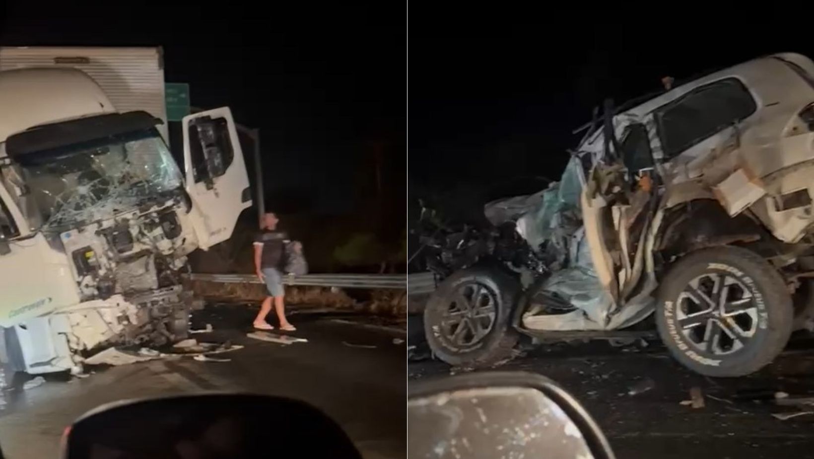 Vídeo: acidente entre carreta e caminhonete mata filho de candidata à prefeitura Aracati