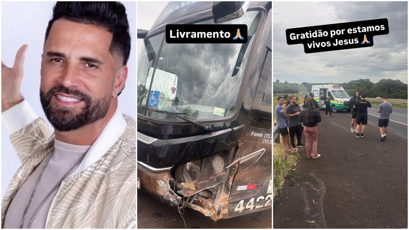 ‘Livramento’, diz cantor Latino após acidente de ônibus no interior de São Paulo