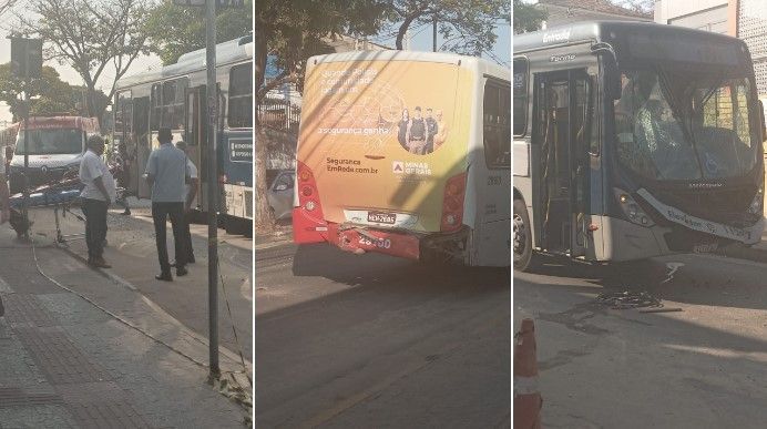 Veja imagens do acidente com ônibus que deixou dez feridos em Venda Nova