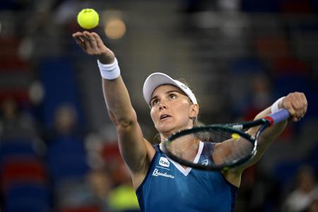 Bia Haddad Maia em ação no WTA 1000 de Wuhan