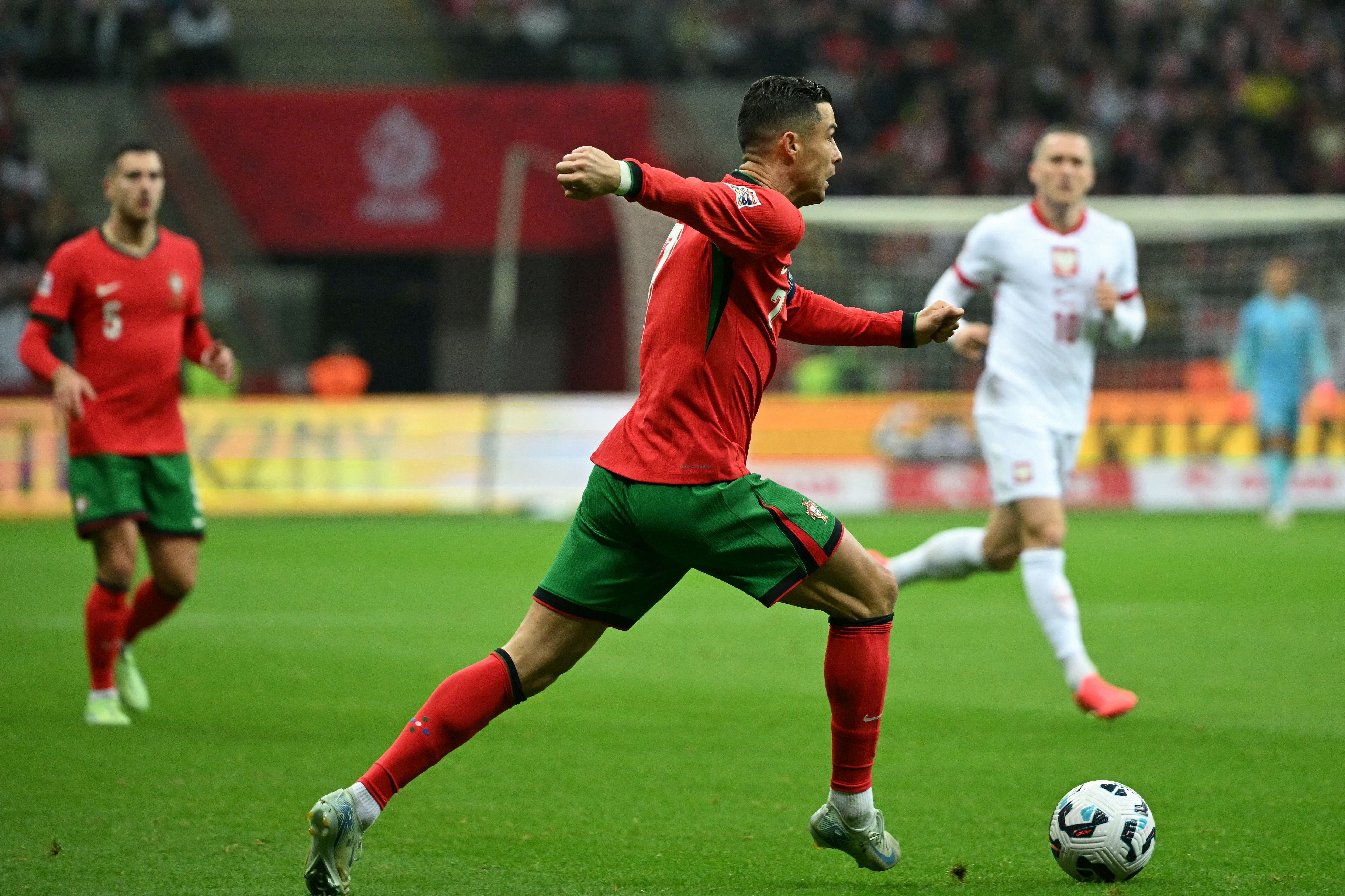 Com gol de Cristiano Ronaldo, Portugal bate Polônia na Liga das Nações