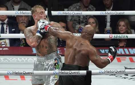 Fotos da luta entre Mike Tyson e Jake Paul