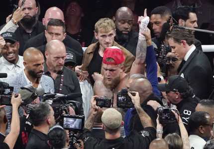 Fotos da luta entre Mike Tyson e Jake Paul