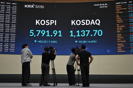 Índice Kospi caiu mais de 12% nesta quarta-feira (4)