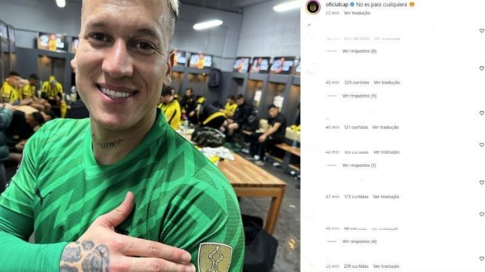 Publicação do Peñarol em provocação ao Atlético