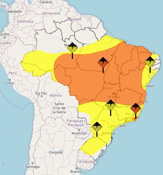 ‘Perigo': confira a lista com mais de 260 cidades de MG que estão sob alerta de chuva intensa de 100 mm ‘Perigo': confira a lista com mais de 260 cidades de MG que estão sob alerta de chuva intensa de 100 mm