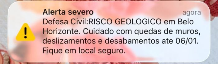 Alerta sonoro foi emitido pela Defesa Civil Alerta sonoro foi emitido pela Defesa Civil