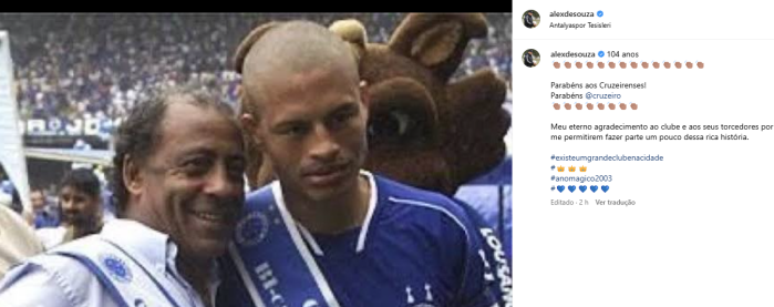 Alex, ídolo do Cruzeiro, foi o principal nome da Tríplice Coroa, em 2003