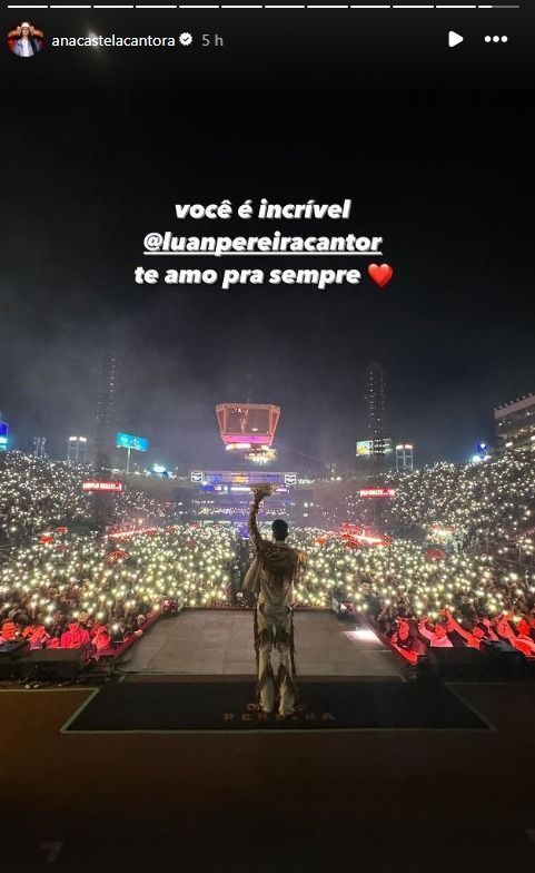 Ana Castela presta apoio a Luan Pereira.
