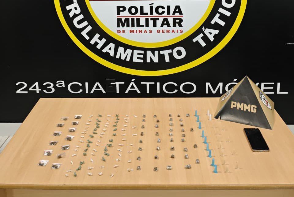 Homem é preso por suspeita de tráfico de drogas em bairro de Montes Claros