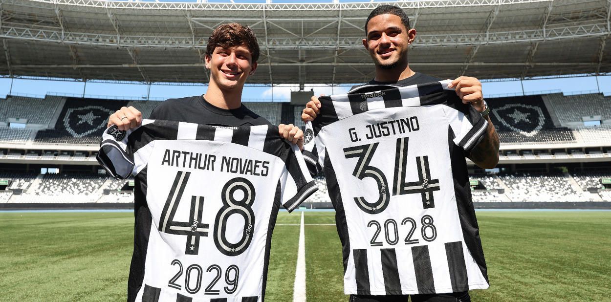 Botafogo renova contratos de Arthur Novaes e Justino, crias da base
