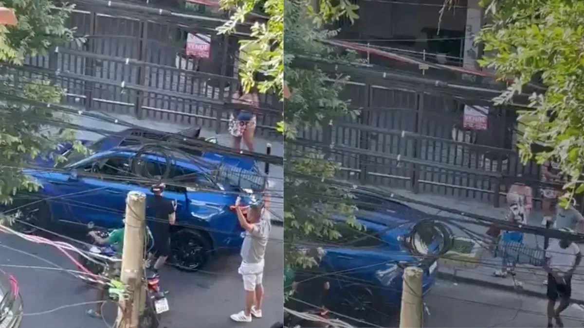 Vídeo: grupo armado rende e rouba carro com bebê e idosa no RJ
