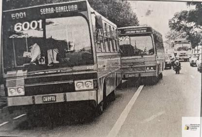 Avenida Augusto de Lima em 1992 | Linha 6001 prefixo 3127 - Viação Carmo-Sion