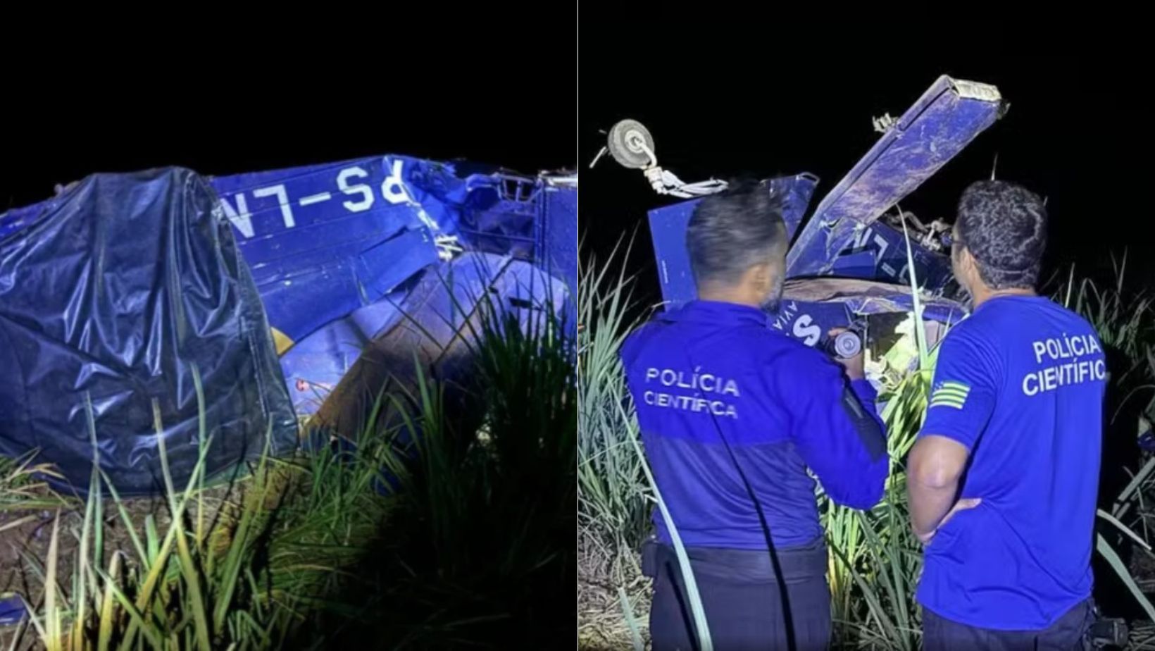 Piloto morre após avião bater em torre de transmissão e cair em Goiás