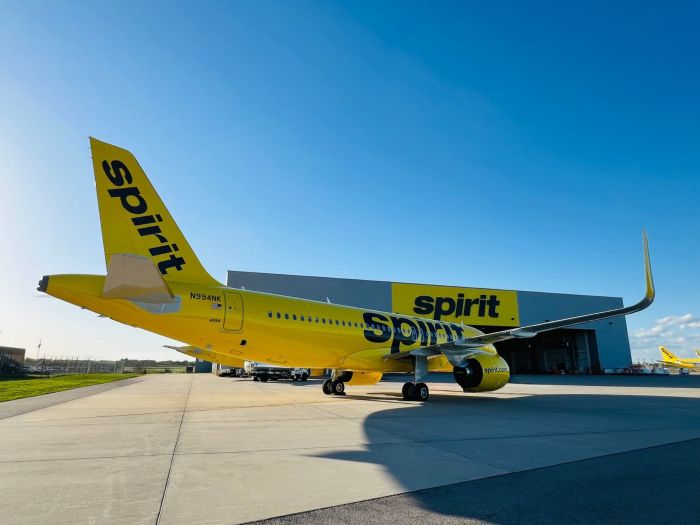 Avião da Spirit Airlines.