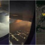 A reação dos passageiros do avião com motor em chamas em Guarulhos-SP