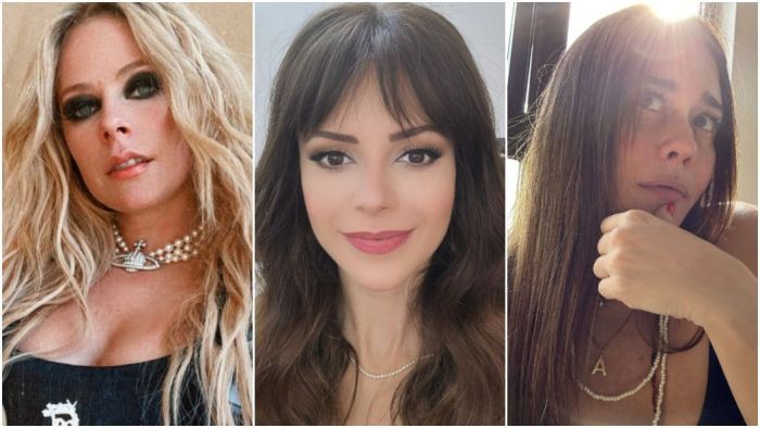 Avril, de 40 anos, Sandy, de 41, e Alessandra Negrini, de 