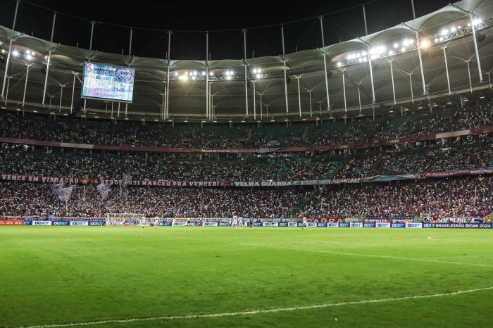 Arena Fonte Nova, em Salvador (BA), recebeu o jogo entre Bahia e Fortaleza nesta quinta-feira (13)