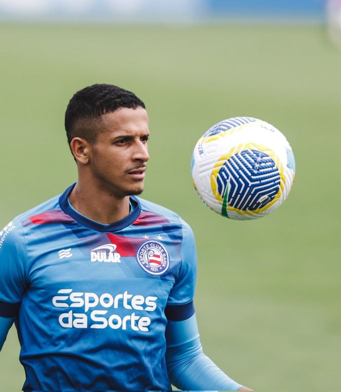 Luciano Juba durante o último treino do Bahia em casa