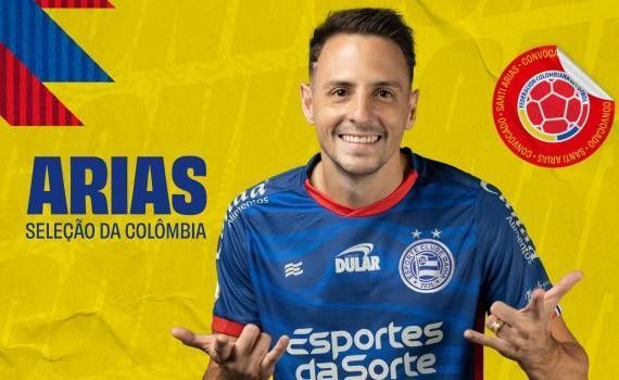 Eliminatórias: titular do Bahia é convocado pela Seleção da Colômbia